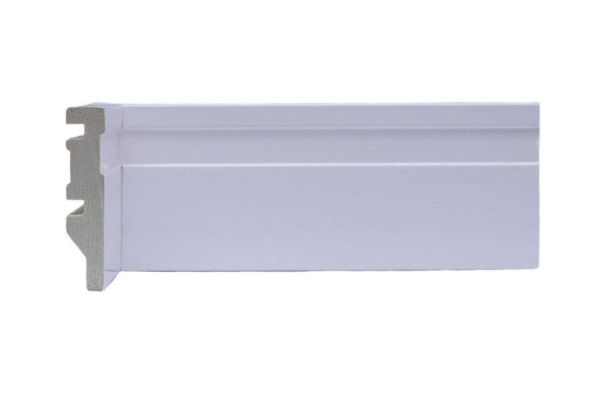 Rodapé Branco Frisado 7cm