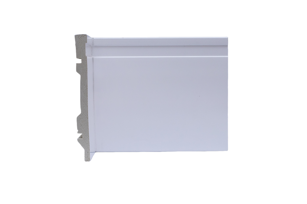 Rodapé Branco Frisado 15cm