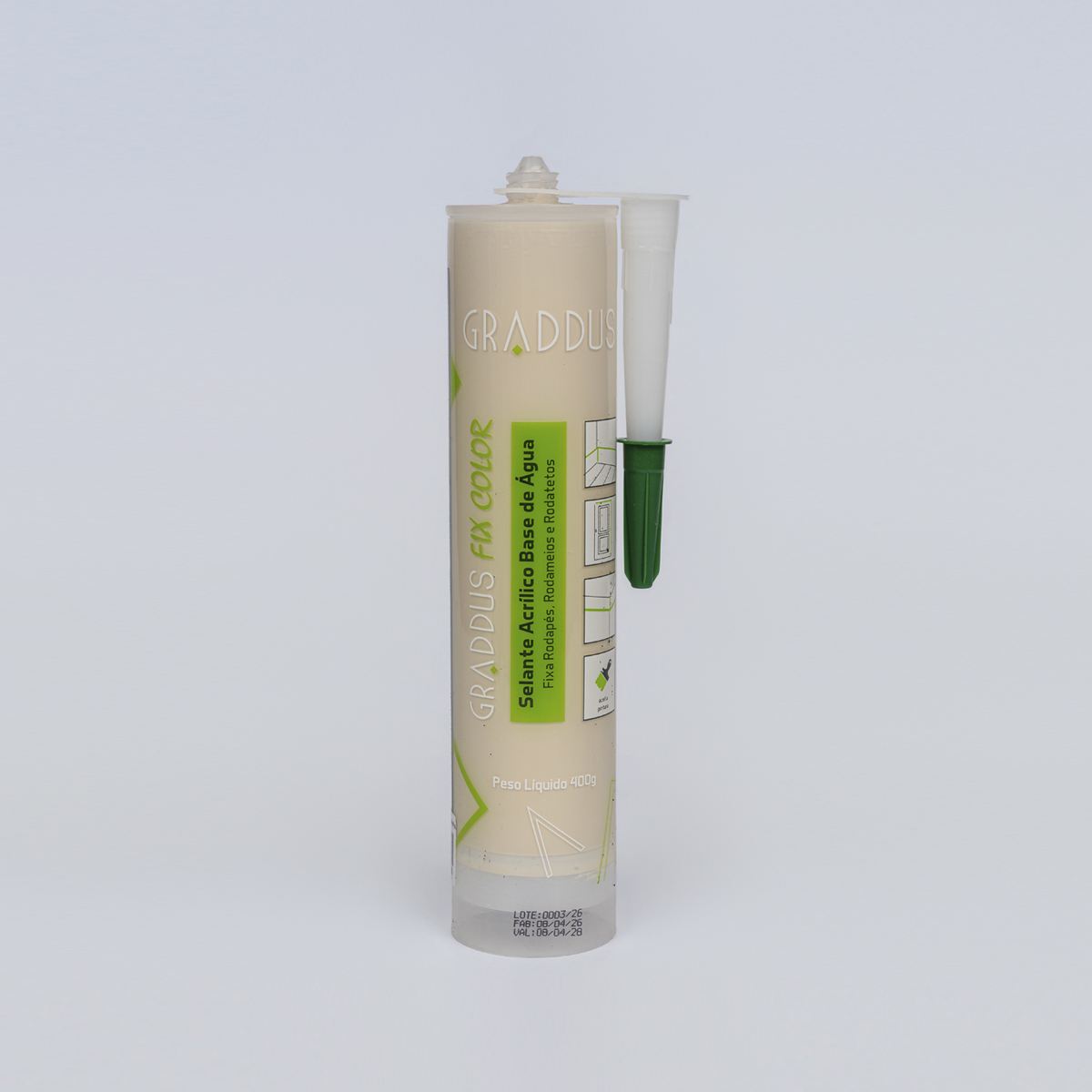 Selante Acrílico Marfim - Graddus Fix Tubo 400g