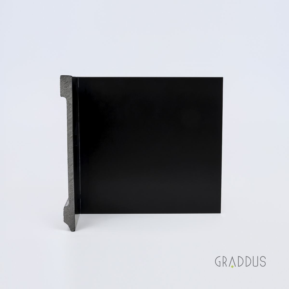Rodapé Preto Liso 20cm