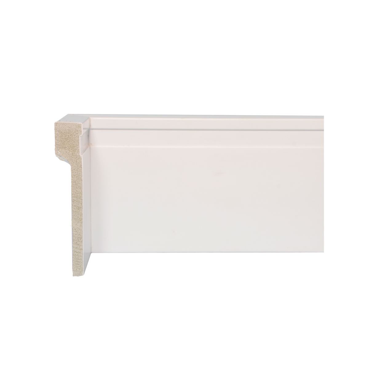 Rodapé Branco Frisado 12cm Sobrepor