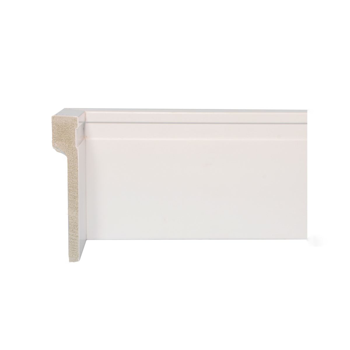 Rodapé Branco Frisado 15cm Sobrepor